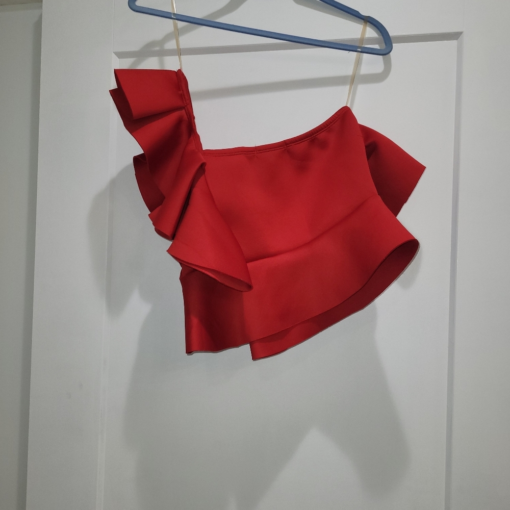 One shoulder ruffle blouse - Picture 2 of 3